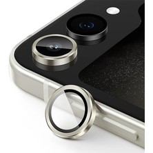 sbodurhome Samsung Galaxy Z Flip 5 Valdez Metal Kamera Lens - Krem