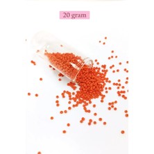 sbodurhome Dökme Cam Kum Boncuk (11/0) 2 mm - 20 Gram -  Turuncu - BNC013