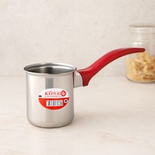 sbodurhome Çelik Cezve No.5 Kırmızı Kulplu