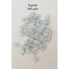 sbodurhome Oya Abiye Bileklik Kolye Pleksi Metalik Plastik Pul Gümüş Renk 8 Gram 100 Adet - BNC528