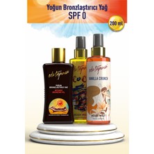 Eda Taşpınar Edo Tasarımcı Yoğun Bronzlaştırıcı Yağ SPF 0 200 ml Işıltılı Etki ile Derin Bronzlaşma