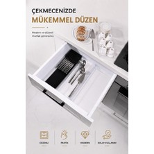 Belirtilmemiş Sas Haus Çekmece Içi Bıçaklık Organizer Bölmeli Mutfak Düzenleyici Siyah S-11029