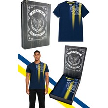 Fenerbahçe Erkek Tribün Sarı Lacivert Tramlı T-Shirt Lazer Kutu Hediyeli