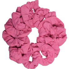 Belirtilmemiş Motique Accessories 12'li Paket Sert Saç Tokası Scrunchies - Pembe