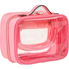 Belirtilmemiş Veki Şeffaf Makyaj Çantası Çift Seyahat Kozmetik Çantaları Durumda Su Geçirmez Tuvalet Çantası Büyü