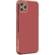 sbodurhome Apple iPhone 11 Pro Max Kılıf Volet Silikon - Kırmızı