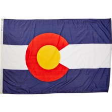 Belirtilmemiş Annin Flagmakers Colorado Eyalet Avlu Bayrağı Abd - Resmi Devlet Tasarım Özelliklerine Göre Üretilm