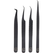 Belirtilmemiş M Kirpik Uzatma Için Lash Cımbız (4'lü Set) - Profesyonel Kirpik Uzatma Cımbızları - Fiber Uç, Japo