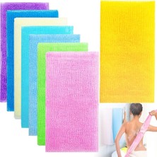 Belirtilmemiş 8 Adet 35 Inç Peeling Banyo Havlusu, Güzellik Cilt Banyo Yıkama Havlusu, Naylon Duş Bezi Vücut Oval