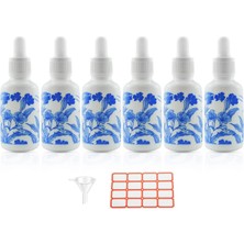 Belirtilmemiş 6 Adet 1 Oz (30 Ml) Beyaz Porselen Seramik Damlalık Şişeler Parfüm Aromaterapi Kozmetik Kab