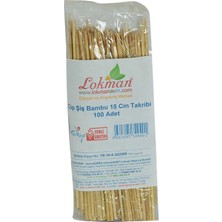 Colezium Şiş Bambu Şişleri 15 cm Takribi 100 Adet 1 Paket