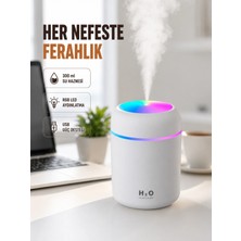 Marsilyan Abs Gövdeli 300ML USB Nemlendirici – Beyaz, Gri, Pembe Renk