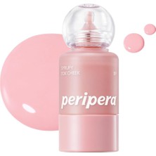 Belirtilmemiş Peripera, Ince Yapılı, Ciltle Bütünleşen, Pigmentli Likit Allık Syrupy Tok Cheek (09 Pale Peach)