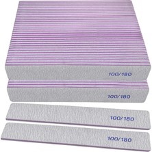 Belirtilmemiş Homeyera 100/180 Grit Tırnak Törpüsü (50 Paket), Akrilik Tırnaklar Doğal Tırnaklar Için Zımpara