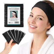 Belirtilmemiş Appearus 100 Karat Tek Kullanımlık Spa Yüz Saç Bantları Kullanışlı Kapatma (Siyah)