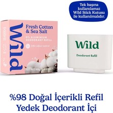 Wild Refill Yedek Stick Deodorant Içi %98 Doğal Formül - Fresh Cotton & Sea Salt 40 gr