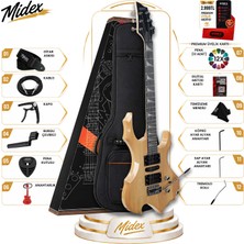 Midex Force-Nt Profesyonel Axel Kasa Hsh Elektro Gitar Seti Natural