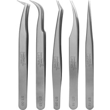Belirtilmemiş Existing Beauty 5 Adet Kirpik Uzatma Cımbızı Kendin Yap Hassas Set, Kavisli Hacimli Kirpik Cımbızı