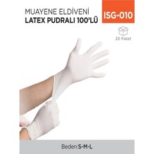 İnci Çelik Aksesuar Muayene Eldiveni Lateks Pudralı 100LÜ