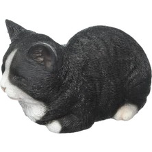 Belirtilmemiş Hi-Line Gift Ltd Geschenk Statue, Schlafende Katze, Schwarz/weiß
