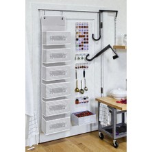 Tex Republic 6 Katlı Gri Askılı Kapı Arkası Düzenleyici 62 x 120 cm