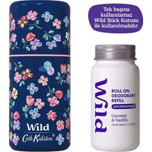 Wild Antiperspirant Roll On Coconut & Vanilla Refill Deodorant Yedek Dolum