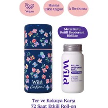 Wild Antiperspirant Roll On Cath Kidston Marble Ditsy Case & Coconut & Vanilla Refill Ter Önleyici 50 ml