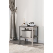 Belirtilmemiş Mithra Life 2 Katlı Plastik Gri Banyo Mutfak Rafı MIT1056