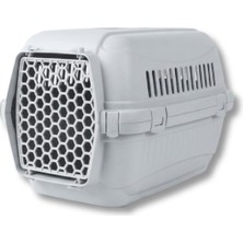 Modern Tasarım Kedi ve Köpek Taşıma Kutusu Orta Boy - Gri
