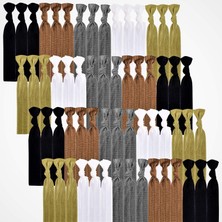 Belirtilmemiş 79STYLE 100 Adet Elastik Saç Bağı, Kurdele, Saç Bantları, Kadın Buruşmasız, At Kuyruğu Tutucu,