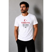 İncili Tekstil Türkiye Temalı Dünya Kupası Baskılı Slim Fit Unisex Tişört %100 Pamuklu Penye Dijital Baskı