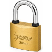 Sgs 20MM Asma Kilit, Sarı Boyalı Asma Kilit