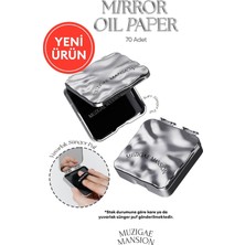 Belirtilmemiş Muzigae Mansion Özel Tasarımlı Aynalı Kutu Sünger Puf 70 Adet Kağıdı Mirror Oil Pape