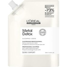 Renas Store L'oréal Professionnel Paris Serie Expert Metal Detox Işlem Görmüş ve Yıpranmış Saçlar Için Metal Karşıtı Arındırıcı Refill Şampuan 500ML