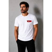 İncili Tekstil Türkiye Temalı Dünya Kupası Baskılı Slim Fit Unisex Tişört %100 Pamuklu Penye Dijital Baskı