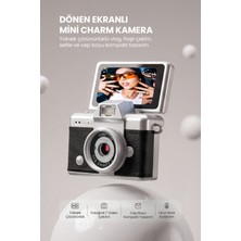Pikas Joyplus Mini Kamera Dönen Ekran Flaşlı Selfie Video Vlog Kamerası Anahtarlık LK-027