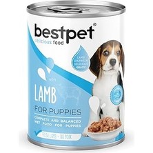 Renas Store Bestpet Yavru Köpekler Için, Taze Kuzu Parça Etli ve Soslu Yaş Mama, 400 G x 12 Adet