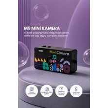 Pikas Joyplus Mini Anahtarlık Dijital Fotoğraf Makinesi Retro Filtreli Mini Video Kamera M9
