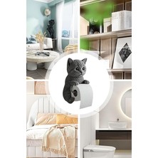 Ciyu Ticaret Kedi Tasarımlı Ilginç Tuvalet Kağıtlığı Dekoratif Kedi Tasarımlı Kağıtlık Peçetelik