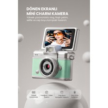 Pikas Joyplus Mini Kamera Dönen Ekran Flaşlı Selfie Video Vlog Kamerası Anahtarlık LK-027