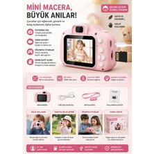 Eco Lounge Dijital Fotoğraf Makinesi 2.0 Inç Ekran 1080P Çözünürlük Sd Kart Destekli Pembe - 80-1600 Iso