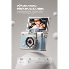 Pikas Joyplus Mini Kamera Dönen Ekran Flaşlı Selfie Video Vlog Kamerası Anahtarlık LK-027