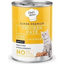 Renas Store Chef's Choice Yetişkin Kediler Için, Tahılsız, Hipoalerjenik, Tavuk Etli Ezme, 400 G x 12 Adet