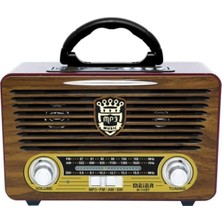 Eco Lounge Bluetooth Özellikli Bej Renkli USB ve Sd Kart Destekli Şarjlı Nostaljik Radyo - Elektronik