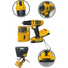 Eco Lounge Darbeli Matkap 12 Watt 12 Volt Kablosuz Anahtarsız Mandren 3 Akü 2 Yıl Garantili