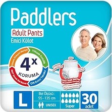 Renas Store Paddlers Yetişkin Hasta Emici Külot Bez Large 30 Adet
