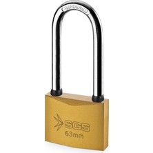 Sgs 63MM Uzun Kanca Asma Kilit, Sarı Boyalı Uzun Kanca Asma Kilit 63MM