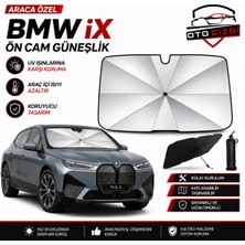 OtoÇizgi Bmw Ix Şemsiye Tip Ön Cam Güneşliği Katlanabilir Uv Korumalı Araç Cam Güneşlik
