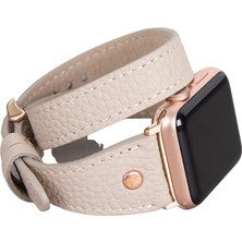Eco Lounge Apple Watch Uyumlu Deri Kordon 42-44-45MM Slim Dtrt Erc3
