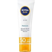 Renas Store Sun Spf 50 Hassas Yatıştıran Nemlendirici Güneş Yüz Kremi 50 Ml, Çok Yüksek Güneş Koruyucu,güneş Alerjisine Karşı Koruma,yağsız Cilt Hissi